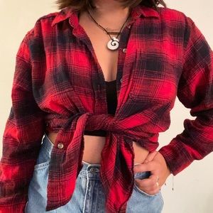 American Eagle Boyfriend Plaid Flannel